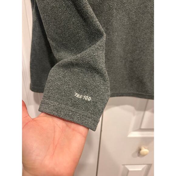 North Face Women’s 1/4 Zip Pullover Jacket TKA 100 Gray Fleece Size Large - Picture 4 of 5